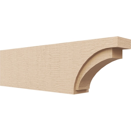 Ekena Millwork 4in. W x 8in. H x 28in. L Rivera Woodgrain TimberThane Rafter Tail, Primed Tan RFTUR04X08X28RIVRCPR